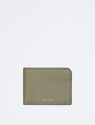 Saffiano Leather Slim Bifold Wallet