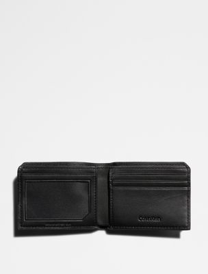 Calvin Klein Saffiano Leather Slim Bifold Wallet - Blue