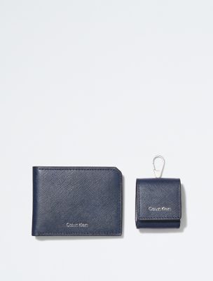 Saffiano Leather Bifold Wallet + Airpods Case Gift Set