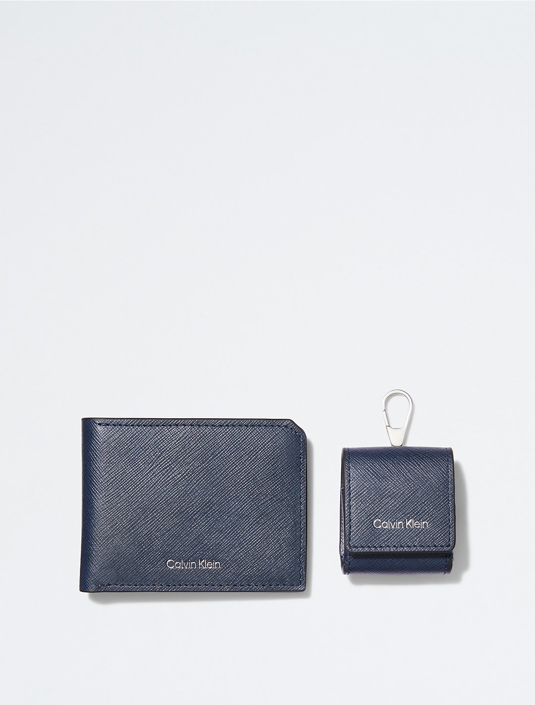 kleding stof Vegen veeg Saffiano Leather Bifold Wallet + Airpods Case Gift Set | Calvin Klein