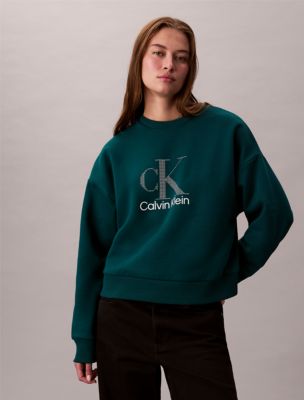 Fleece Logo Graphic Relaxed Sweatshirt, Maya Blue