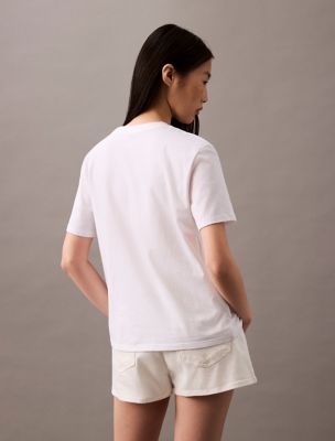 Tシャツ・カットソー   Men's Regular Fit CKJ Back Logo Graphic Short S Amazon.com: Calvin Klein Short Sleeve Monogram Logo T-Shirt