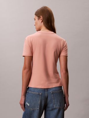 Женские футболки Calvin Klein Monogram Logo Block Crewneck T-Shirt — фото 5