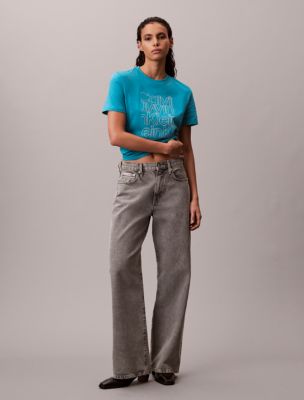 Женские футболки Calvin Klein Glitter Logo Graphic Classic T-Shirt — фото 3