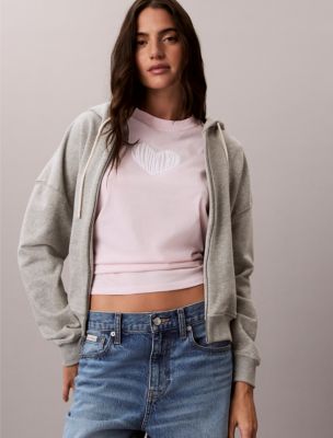 Heart Logo Classic T-Shirt, Ballet Slipper/White