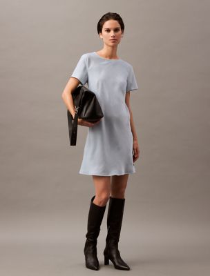 Mini T-Shirt Dress, Blue Fog
