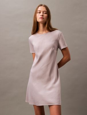 calvin klein t shirt dress sale Calvin Klein Women's Cotton Relaxed Mini T-Shirt Dress in Brilliant White