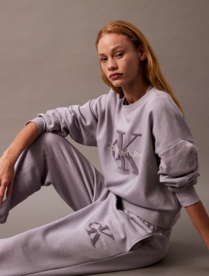 Chenille Monogram Logo Fleece Joggers | Calvin Klein