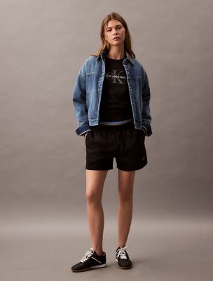 Женские шорты Calvin Klein Monologo Fleece Pull-On Shorts — фото 3