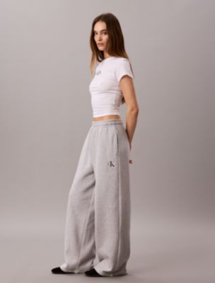 Женские брюки Calvin Klein Monologo Fleece Wide Leg Sweatpants — фото 3