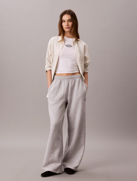 Женские брюки Calvin Klein Monologo Fleece Wide Leg Sweatpants