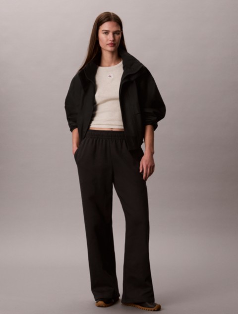 Женские брюки Calvin Klein Monologo Fleece Wide Leg Sweatpants