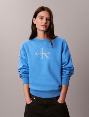 Monologo Fleece Relaxed Sweatshirt, Marina