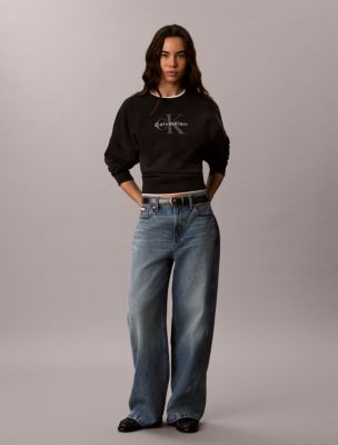 Женские худи Calvin Klein Monologo Fleece Relaxed Sweatshirt — фото 2