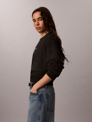 Женские худи Calvin Klein Monologo Fleece Relaxed Sweatshirt — фото 4