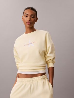 Monologo Fleece Relaxed Sweatshirt, Pear Sorbet