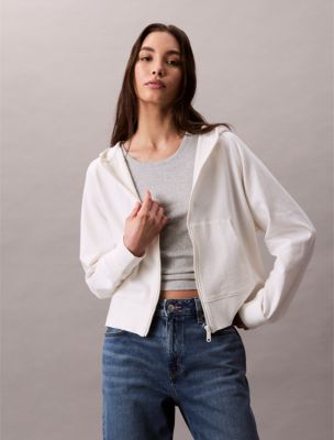 French Terry Zip Hoodie, Tofu