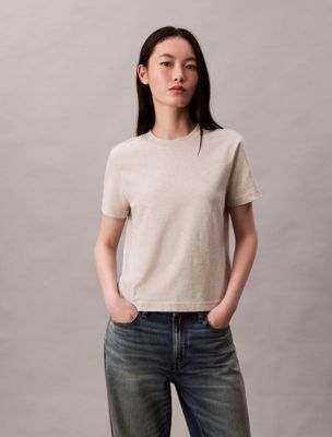 Archive Logo T-Shirt, Vanilla Heather