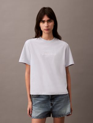 Standard Logo Boxy Fit Crewneck T-Shirt, Plein Air