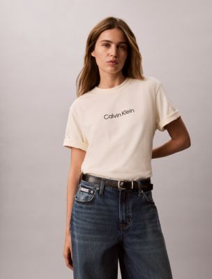 Standard Logo Boxy Fit Crewneck T-Shirt, Calico