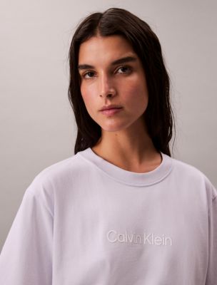 Standard Logo Boxy Fit Crewneck T-Shirt, Lacey Lilac