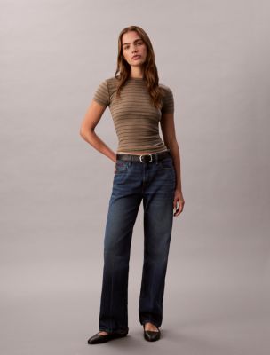 Cotton Contour Rib T-Shirt, Amphora Heather