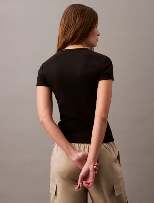Женские футболки Calvin Klein Cotton Contour Rib T-Shirt — фото 3
