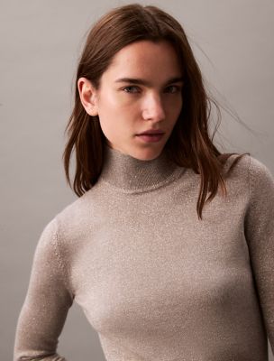 Lurex Turtleneck Sweater, Rock Ridge
