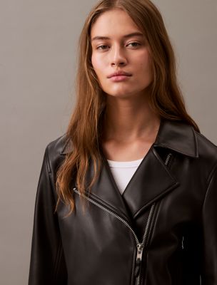 Faux Leather Moto Jacket | Calvin Klein