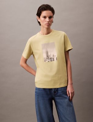 Faded City Graphic Classic T-Shirt, Leek Green