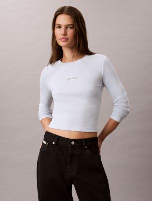 Monologo Long Sleeve Baby Tee, Plein Air