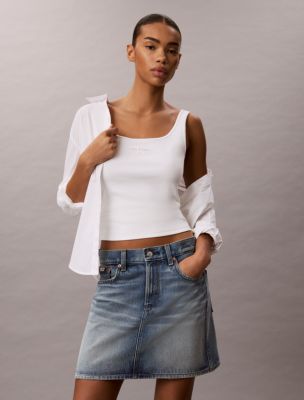 Женские топы Calvin Klein Monologo Rib Tank Top — фото 4