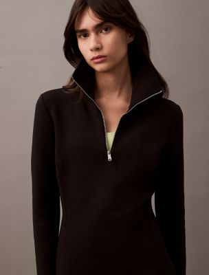 Smooth Zip Collar Mini Dress | Calvin Klein
