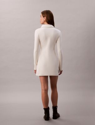 Smooth Zip Collar Mini Dress | Calvin Klein