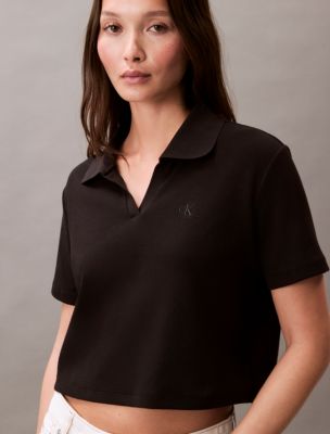 Женские футболки Calvin Klein Cotton Contour Rib Polo T-Shirt — фото 3