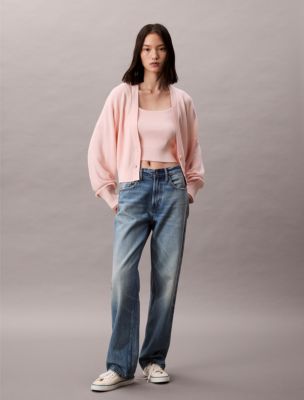2-In-1 Cropped Cardigan and Tank Top Set, Silver Peony