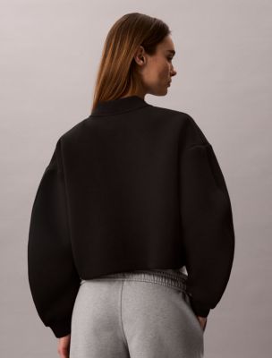 Женские куртки Calvin Klein Smooth Cropped Relaxed Bomber Jacket — фото 4