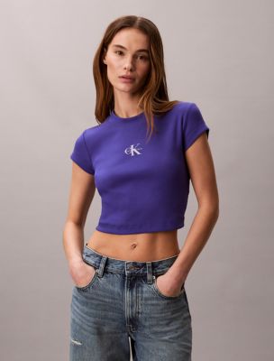 Monologo Baby Tee, Blue River Fog