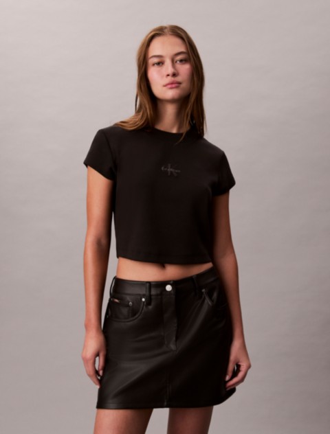 Женские футболки Calvin Klein Monologo Baby Tee