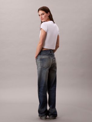Monogram Logo Ribbed Baby Tee | Calvin Klein
