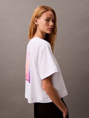 Gradient Graphic Relaxed T-Shirt, Brilliant White