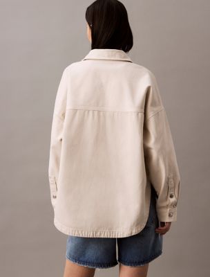 ★ ★ [CK ACC] Women's CKJ Utility l Logo E/W Relaxed Utility Shirt | Calvin Klein