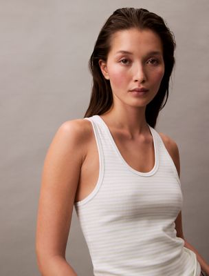 Ribbed Stripe Tank Top, Ambrosia Stripe