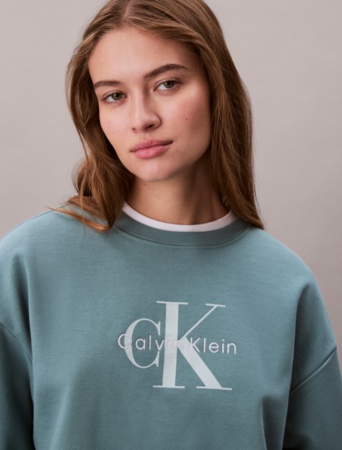 Женские худи Calvin Klein Monologo French Terry Relaxed Sweatshirt