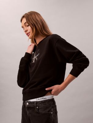 Monologo French Terry Relaxed Sweatshirt | Calvin Klein