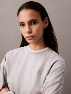 ★ ★ 2color women's relaxed fit archive logo cre Archive Logo Fleece Relaxed Sweatshirt | Calvin Klein