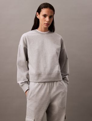 Archive Logo Fleece Relaxed Sweatshirt, Medium Heather Gray