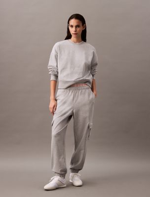 Archive Logo Fleece Cargo Joggers, Medium Heather Gray