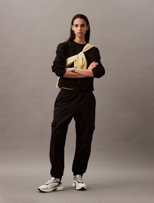 Archive Logo Fleece Cargo Joggers, Black