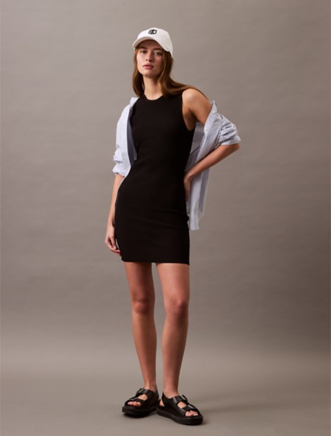 Женские платья Calvin Klein Rib Sleeveless Mini Dress